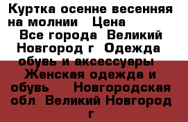 Куртка осенне-весенняя на молнии › Цена ­ 1 000 - Все города, Великий Новгород г. Одежда, обувь и аксессуары » Женская одежда и обувь   . Новгородская обл.,Великий Новгород г.